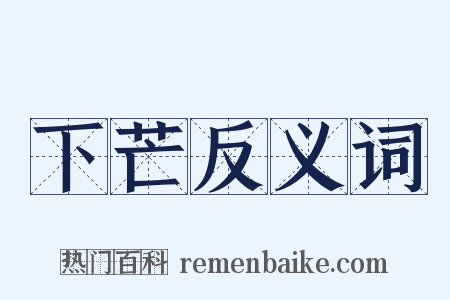 下芒反义词是什么意思的图片